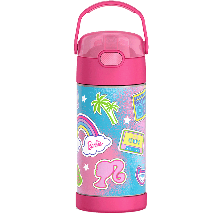 Barbie Bundle - Novelty Barbie Camper Lunch Box, 12oz. FUNtainer Water Bottle and Hard Ice