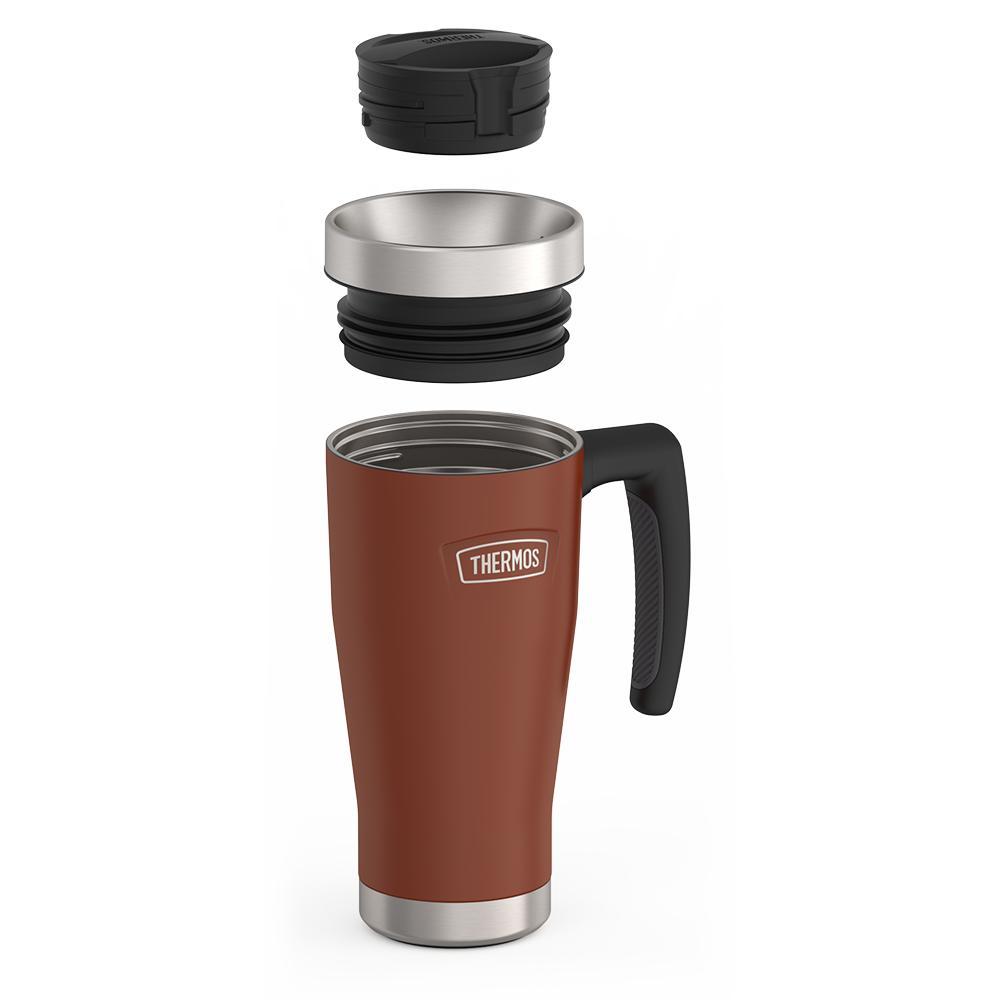 NEW Rongrong Travel Coffee Mug 16 oz Tumbler Splash Guard Lid Alexa Bring  Coffee