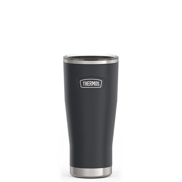 DEER CAMP® Tumbler Water Bottle Thermos Black With Etched Logo 16