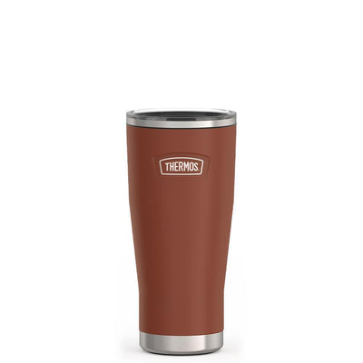 24 ounce tumbler with slide lock lid in saddle color.