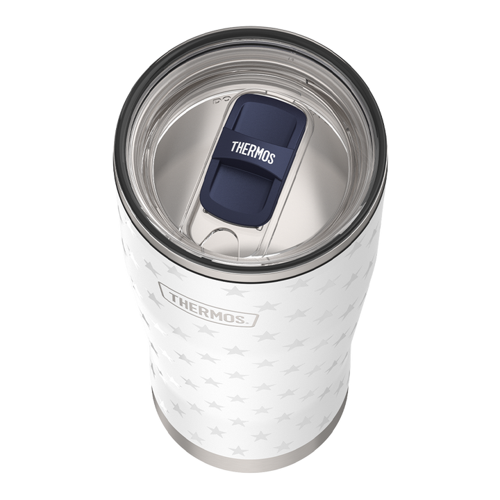 24oz ICON™ TUMBLER WITH SLIDE LOCK LID - WHITE STARS