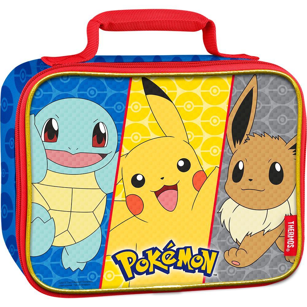 Vintage POKEMON Thermos brand lunch box with a zipper and thermos