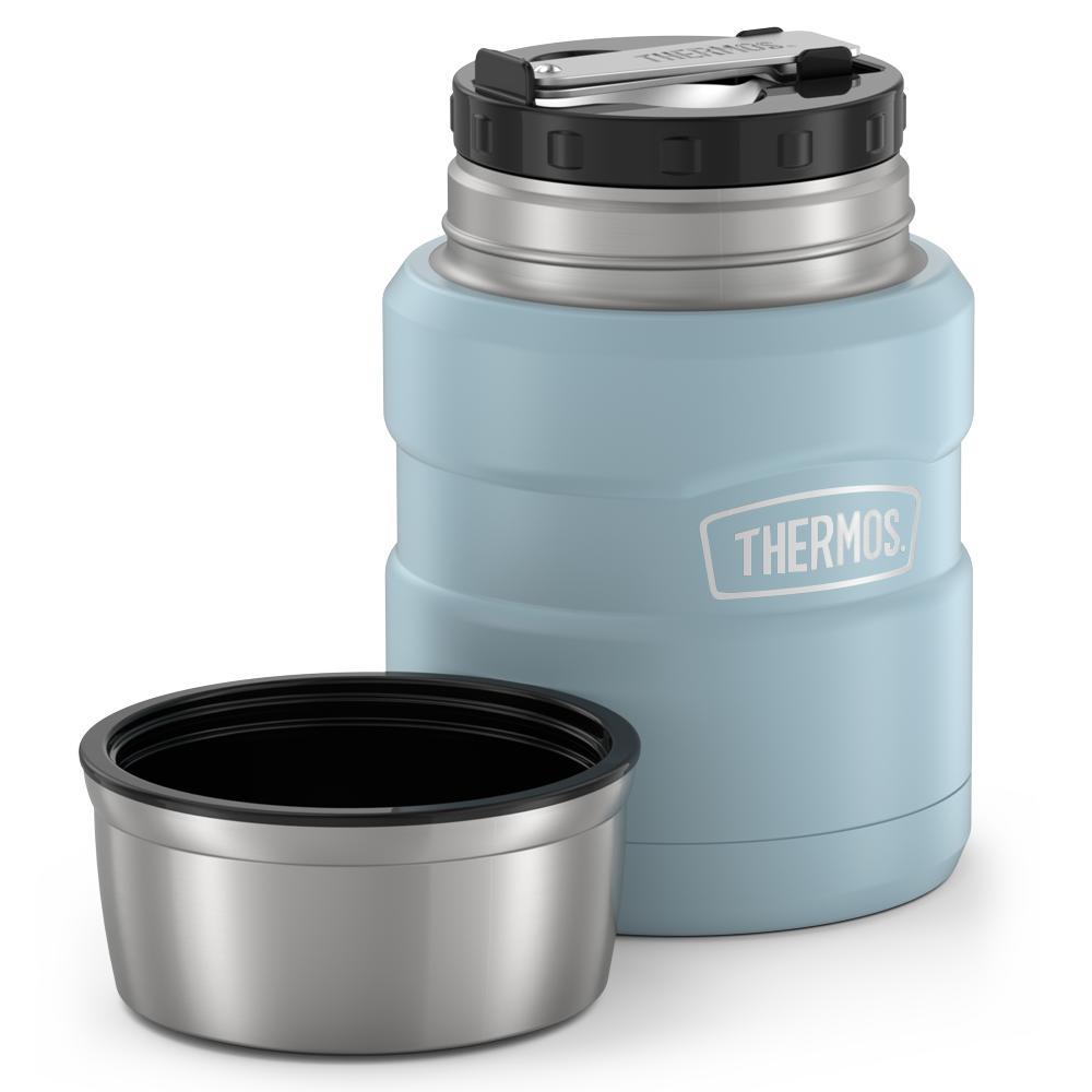 THERMOS Stainless King Vacuum-Insulated Food Jar with Spoon, 16 Oz