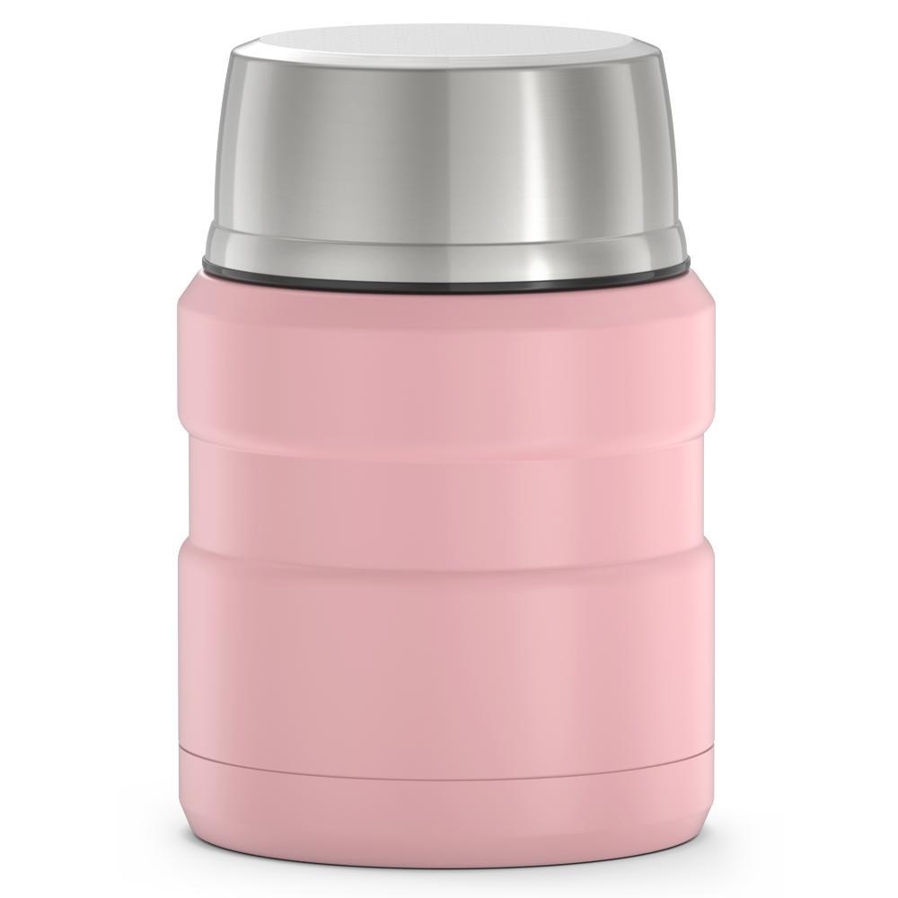 THERMOS FUNTAINER 16 Ounce Stainless Steel Vacuum Insulated Food Jar with  Spoon, Pink