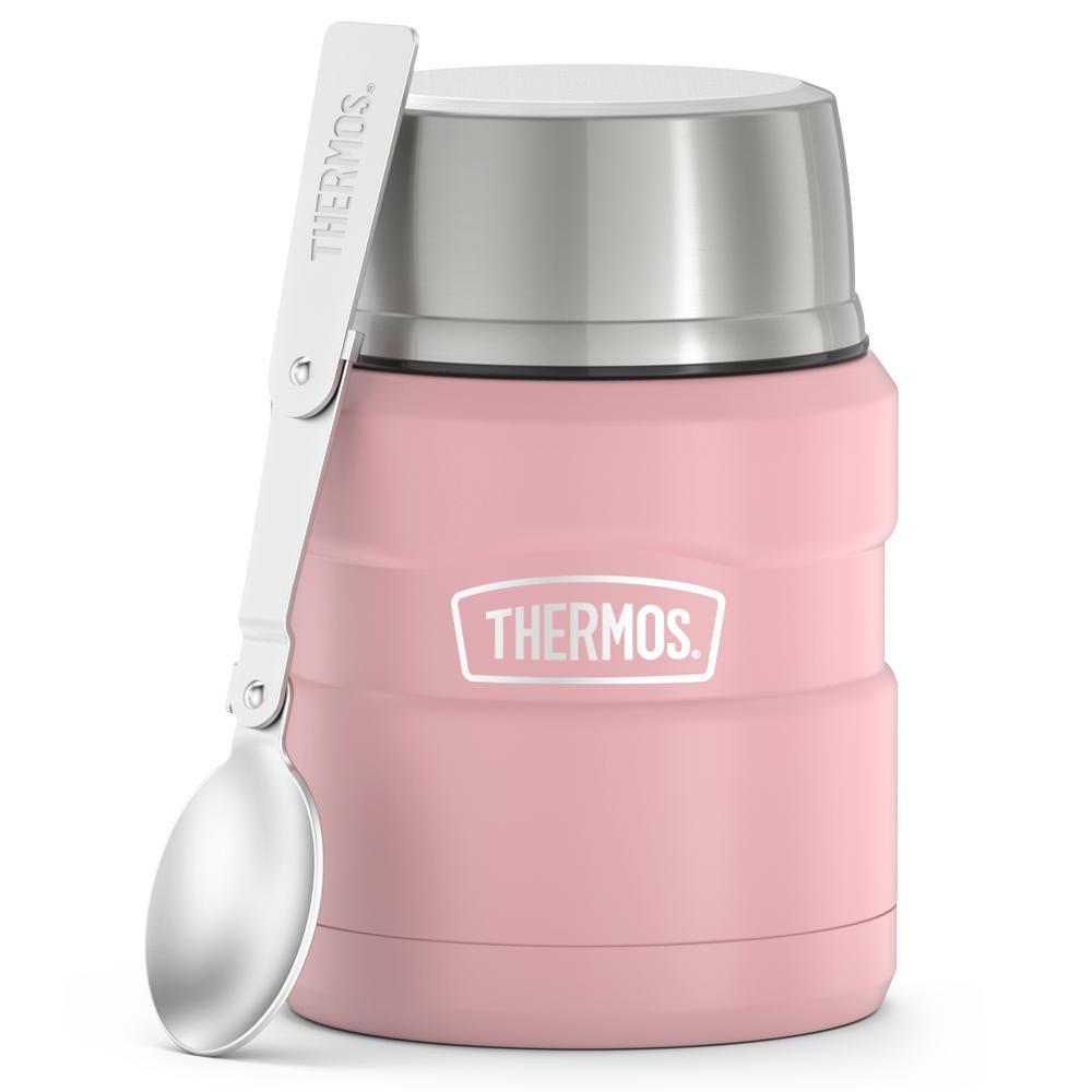  Thermos Sipp Stainless Steel 16 Ounce Food Jar, Matte Pink :  Home & Kitchen