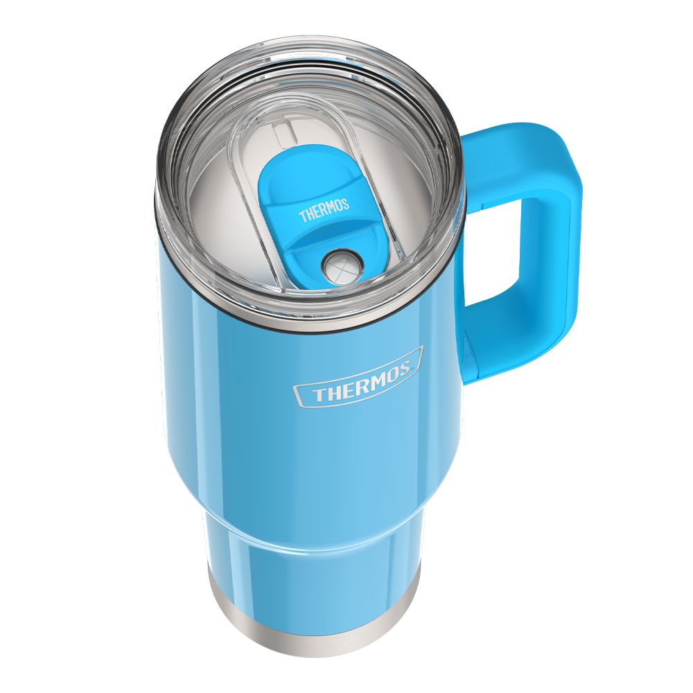40oz STAINLESS STEEL CUP HOLDER MUG - BRIGHT BLUE