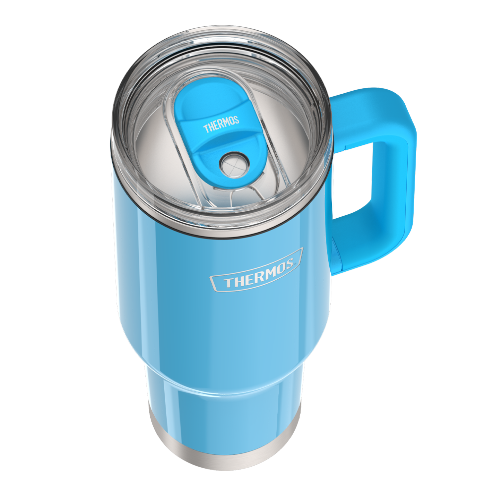 40oz STAINLESS STEEL CUP HOLDER MUG - BRIGHT BLUE