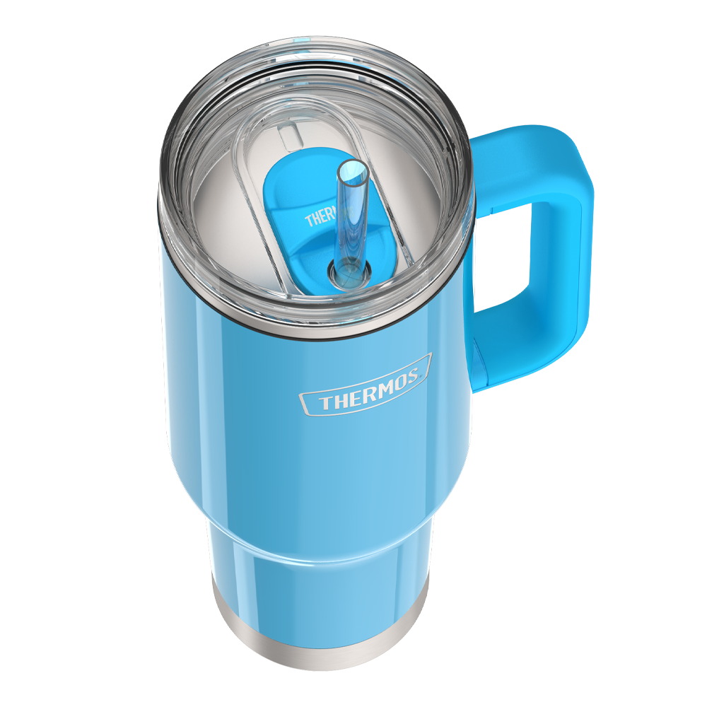 40oz STAINLESS STEEL CUP HOLDER MUG - BRIGHT BLUE