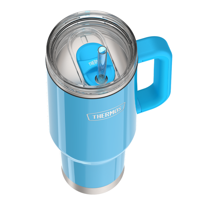 40oz STAINLESS STEEL CUP HOLDER MUG - BRIGHT BLUE