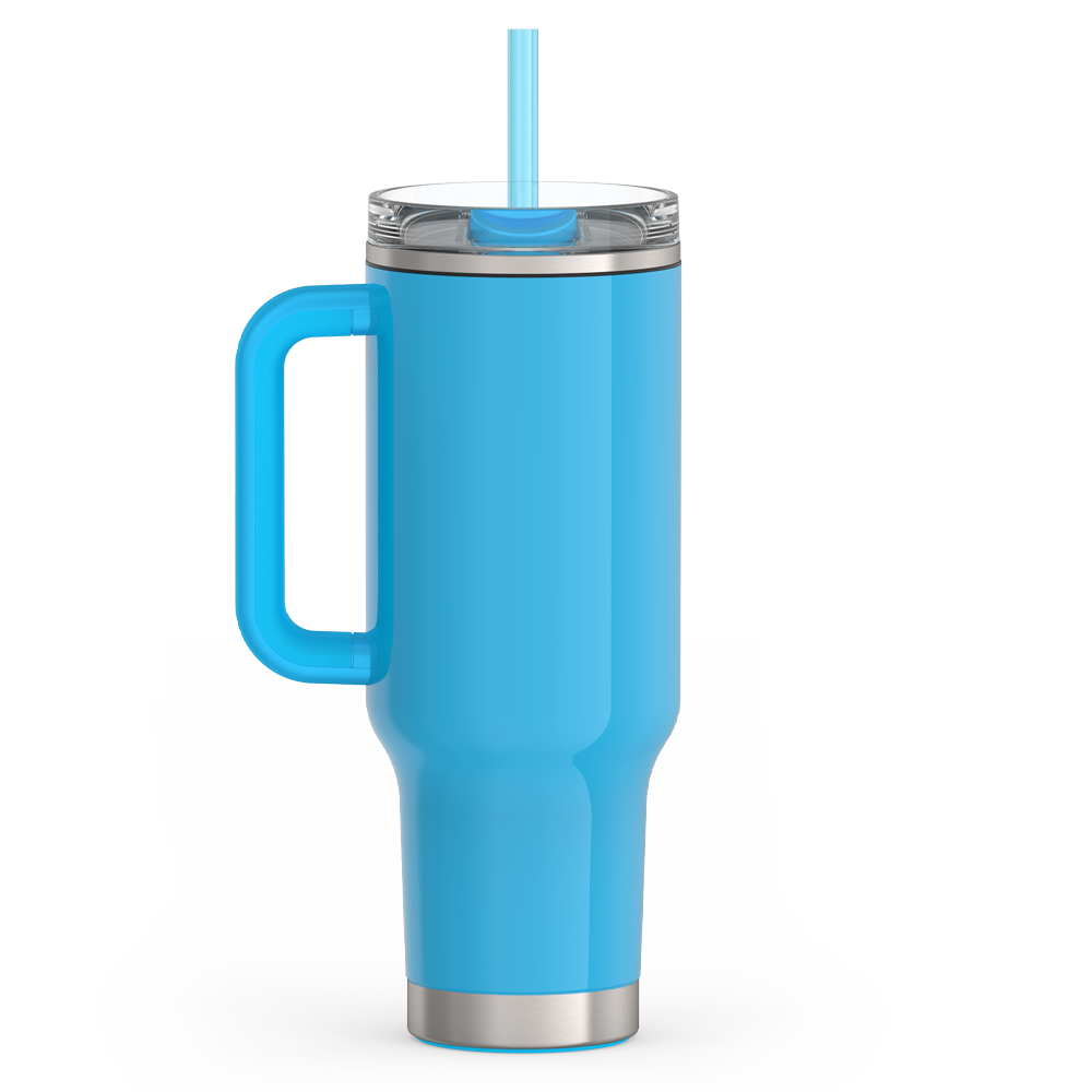 40oz STAINLESS STEEL CUP HOLDER MUG - BRIGHT BLUE