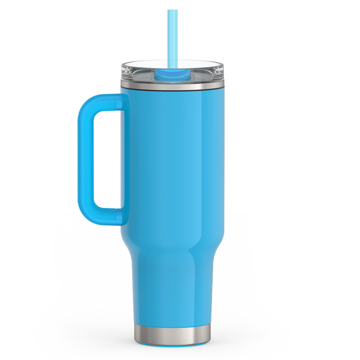 40oz STAINLESS STEEL CUP HOLDER MUG - BRIGHT BLUE