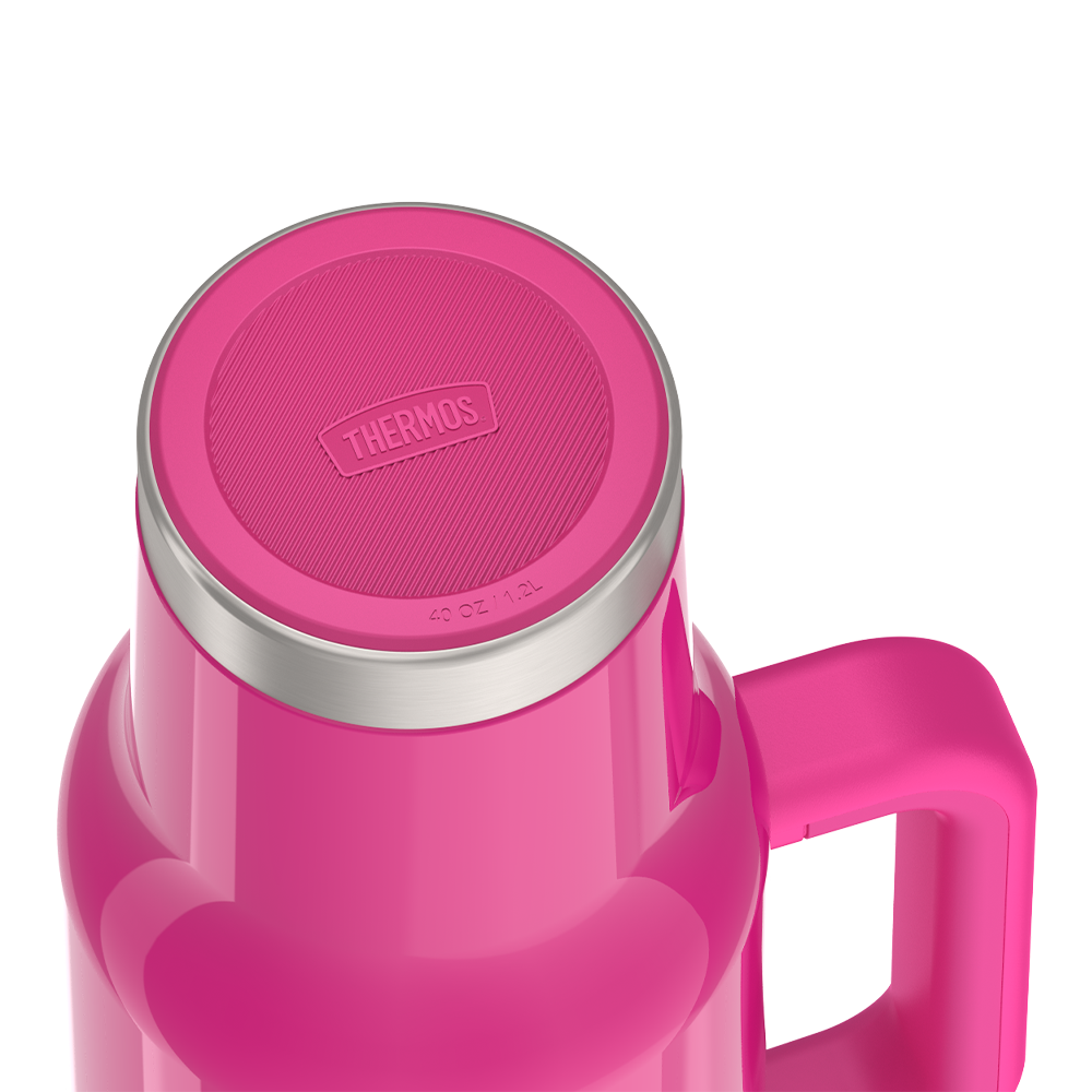 40oz STAINLESS STEEL CUP HOLDER MUG - HOT PINK