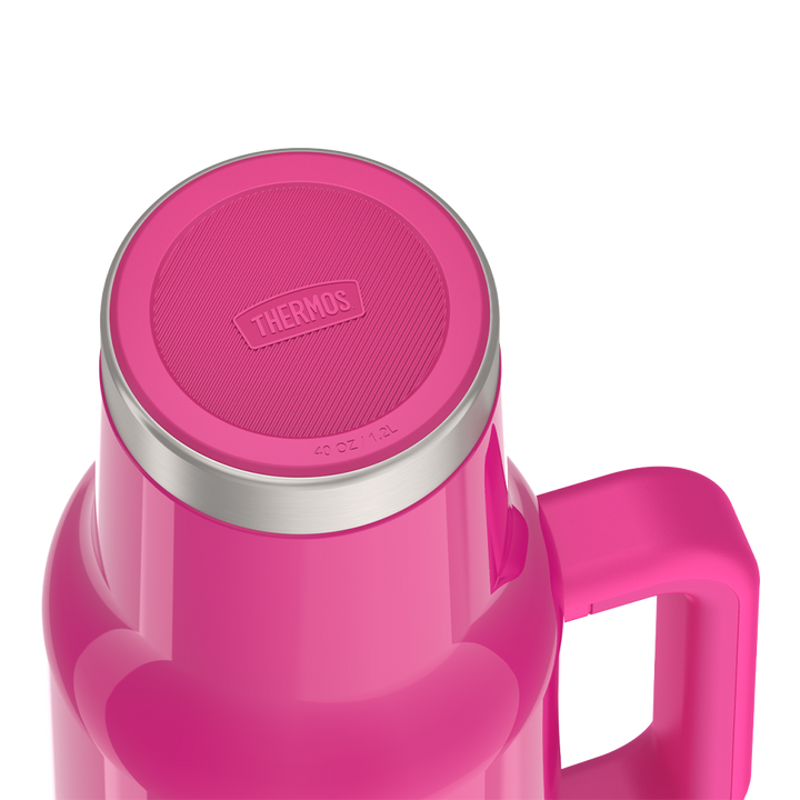 40oz STAINLESS STEEL CUP HOLDER MUG - HOT PINK