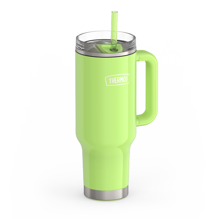 40oz STAINLESS STEEL CUP HOLDER MUG - BRIGHT LIME