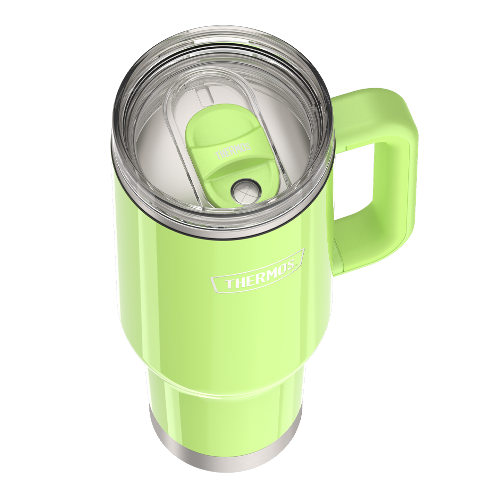 40oz STAINLESS STEEL CUP HOLDER MUG - BRIGHT LIME