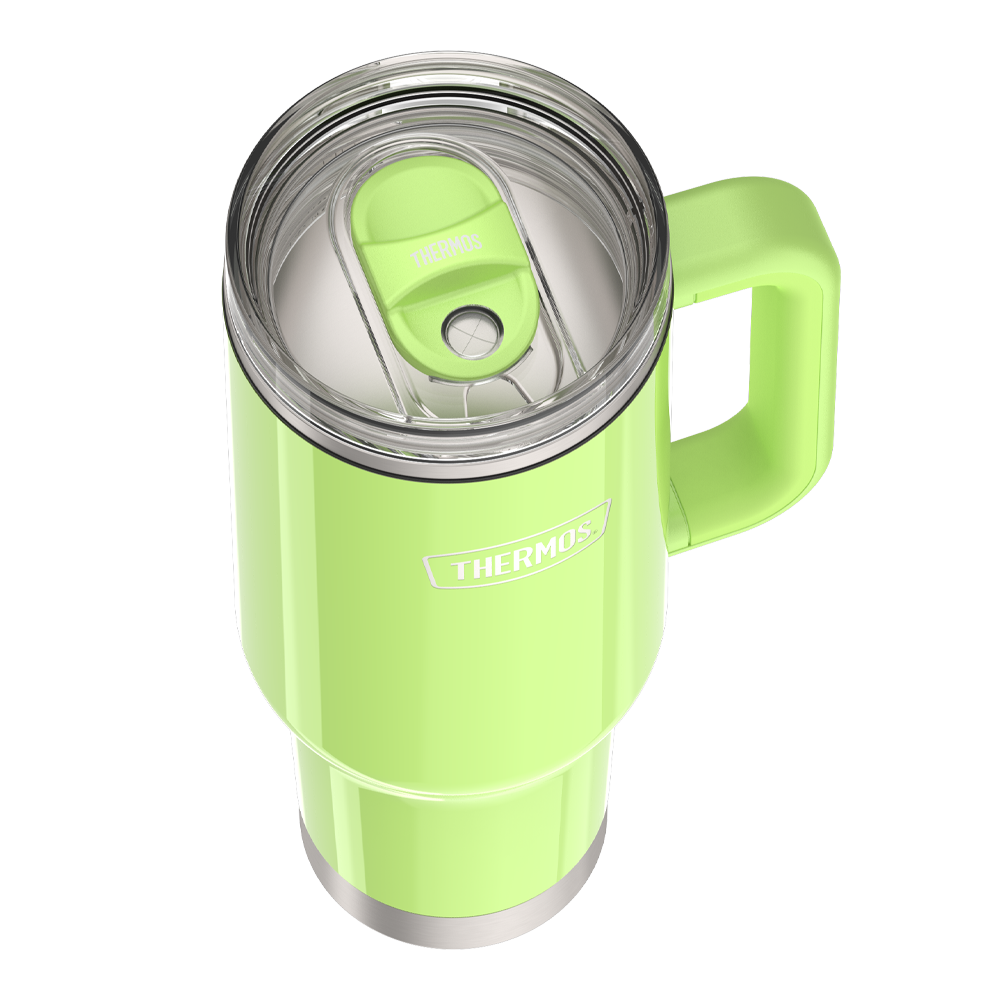 40oz STAINLESS STEEL CUP HOLDER MUG - BRIGHT LIME