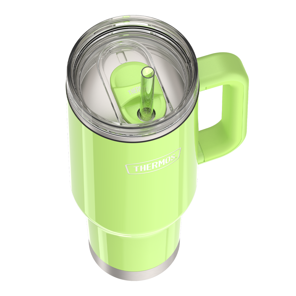 40oz STAINLESS STEEL CUP HOLDER MUG - BRIGHT LIME