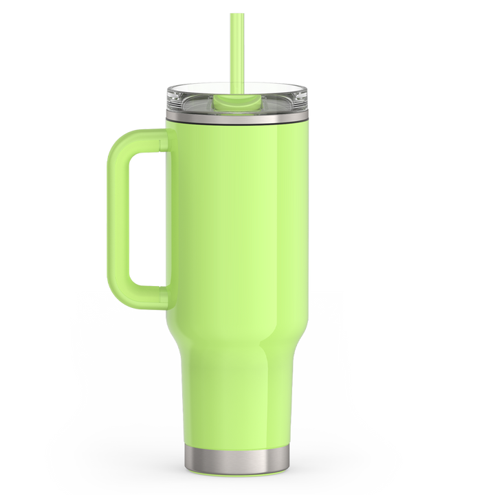 40oz STAINLESS STEEL CUP HOLDER MUG - BRIGHT LIME