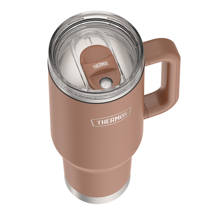 40oz STAINLESS STEEL CUP HOLDER MUG - MOCHA