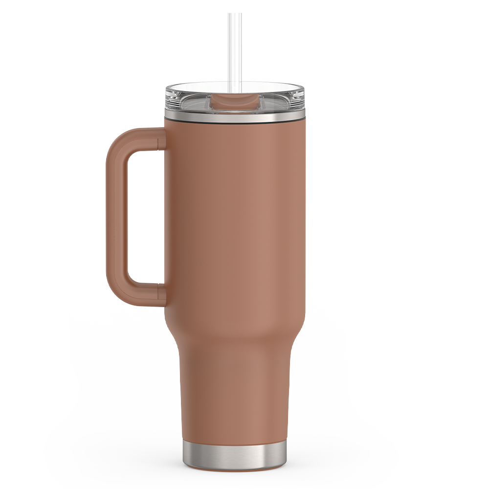 40oz STAINLESS STEEL CUP HOLDER MUG - MOCHA