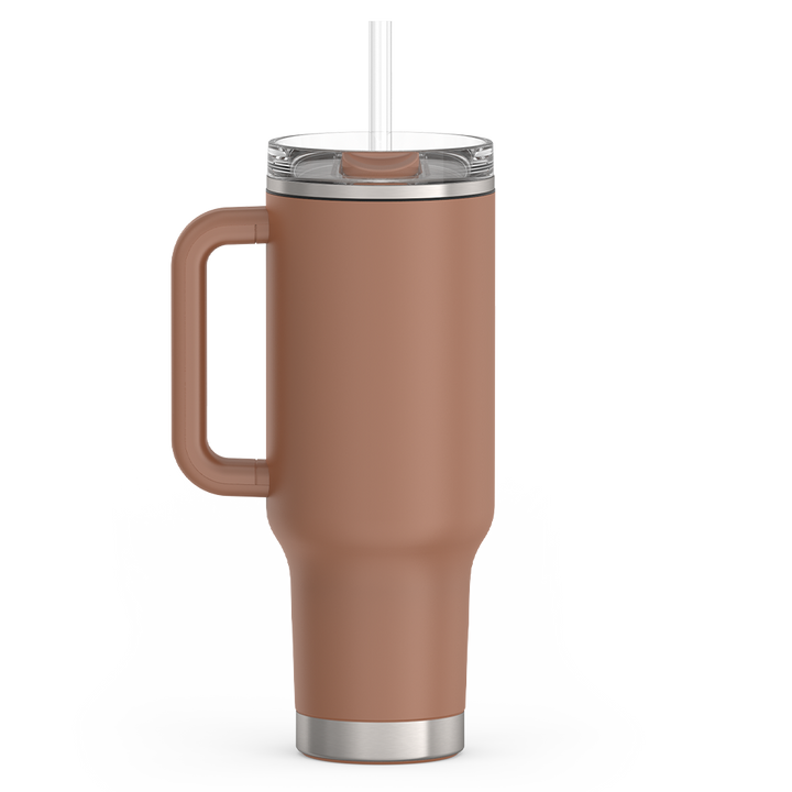 40oz STAINLESS STEEL CUP HOLDER MUG - MOCHA