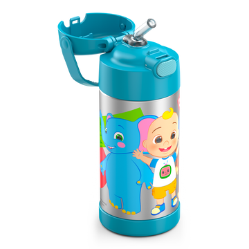 Thermos Funtainer 12 Ounce Stainless Steel Vacuum Insulated Kids Straw Bottle, Ryan's World