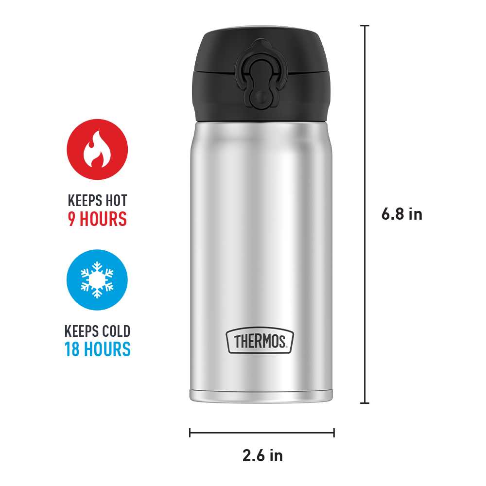 Thermos 12oz Stainless Steel Direct Drink Bottle, Stainless