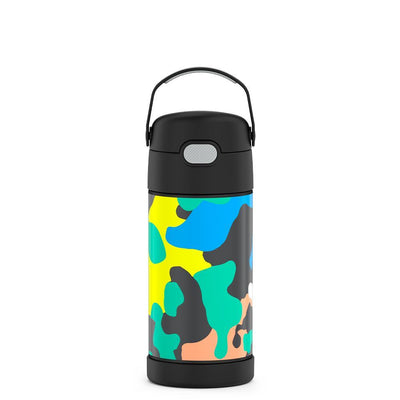 Thermos FUNTainer 16oz. 12 Hour Insulated Stainless Tumbler Bottle NEW  Black E5D