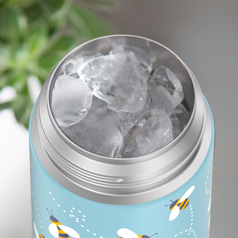 Water Bottle with Straw Kids 12oz Stainless Steel Water Bottle