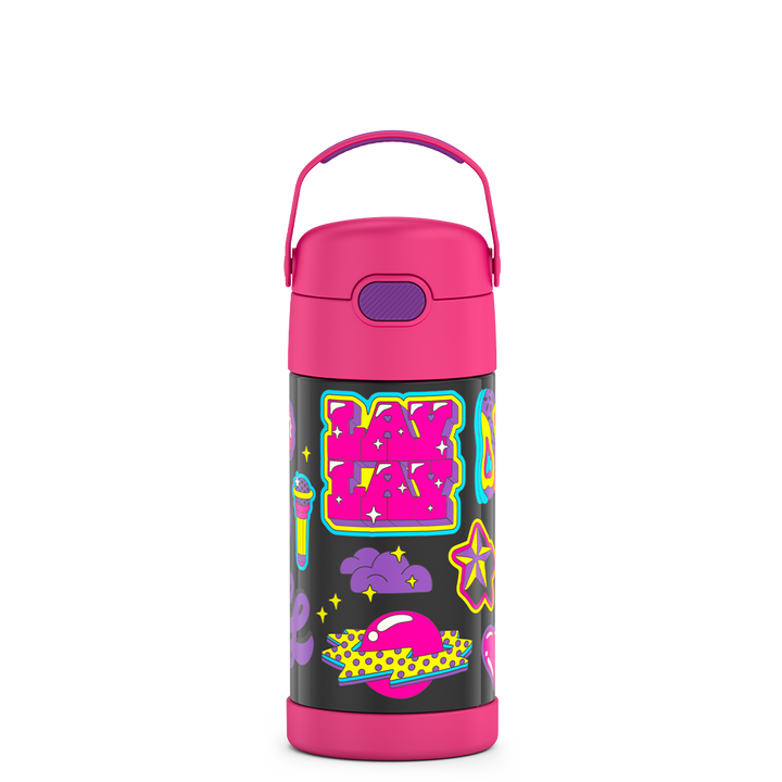 12 ounce Funtainer water bottle, That Girl Lay Lay, Pink.