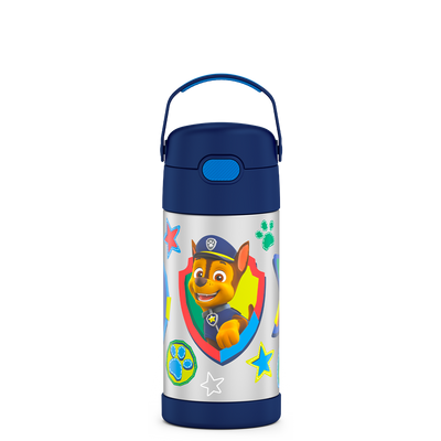 12 ounce Funtainer water bottle, Paw Patrol Chase.