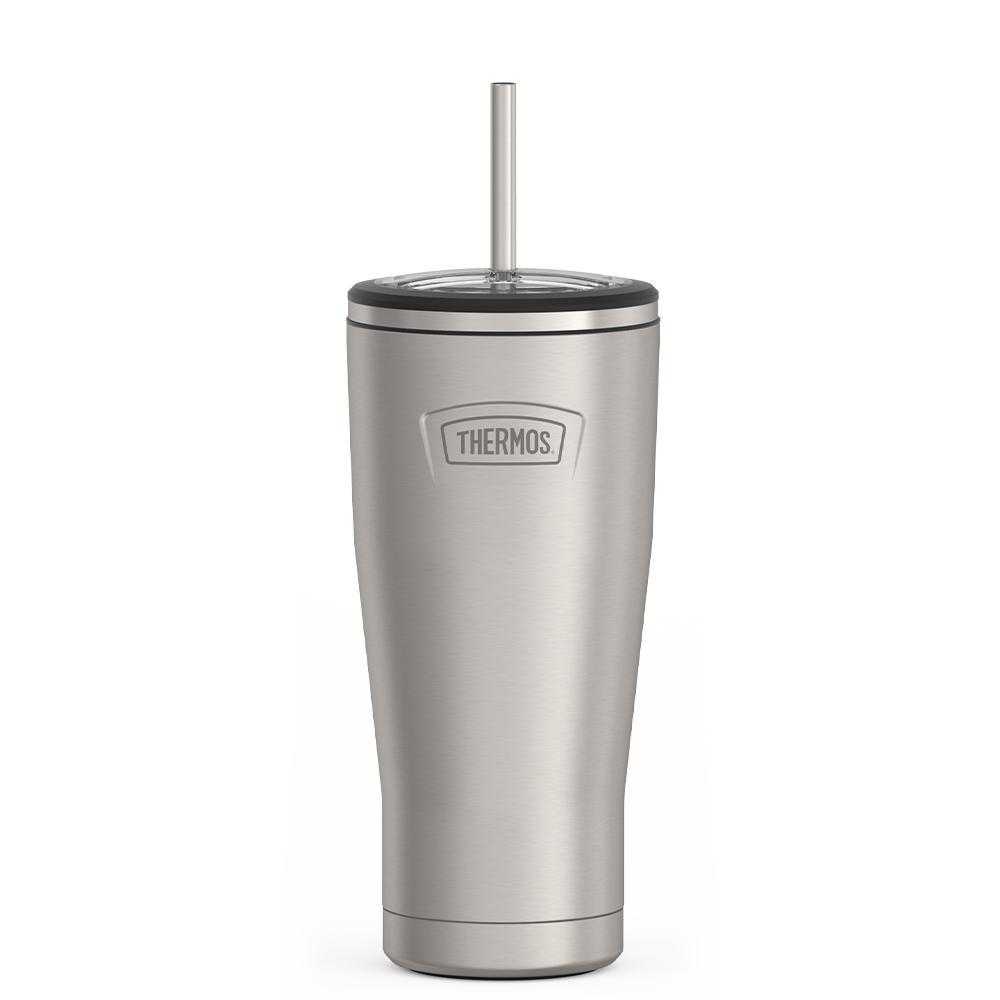 Beautiful 24oz No Drippy Sippy Stainless Steel Tumbler With Straw, White