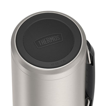 Genuine THERMOS Brand Gray Vacuum Insulated 40 oz Hot Cold Beverage Bottle