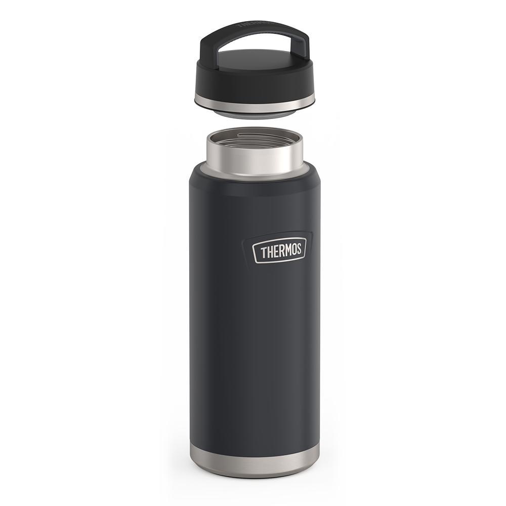 ThermoFlask 40 oz Insulated Stainless Steel Bottle with Chug and Straw  Lids, Black