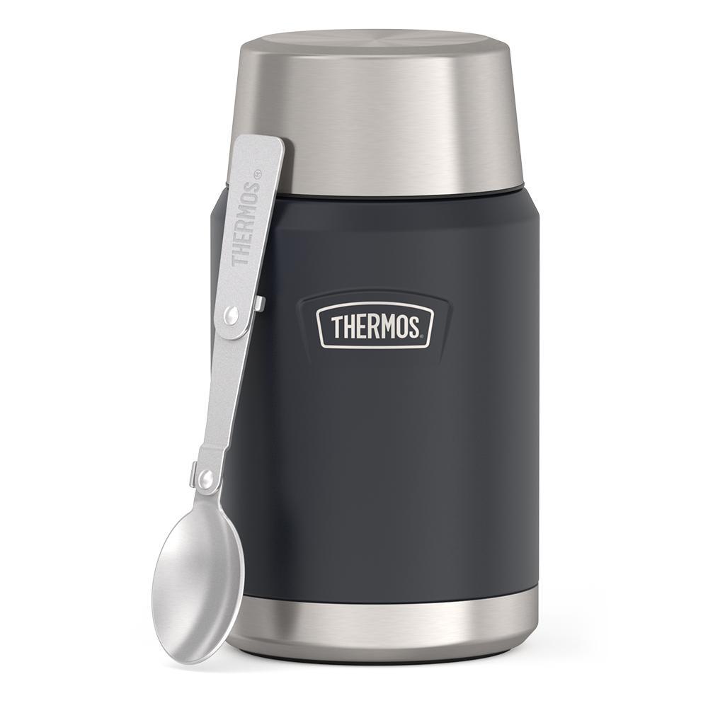 Thermos Icon 24oz Stainless Steel Food Storage Jar with Spoon - Granite