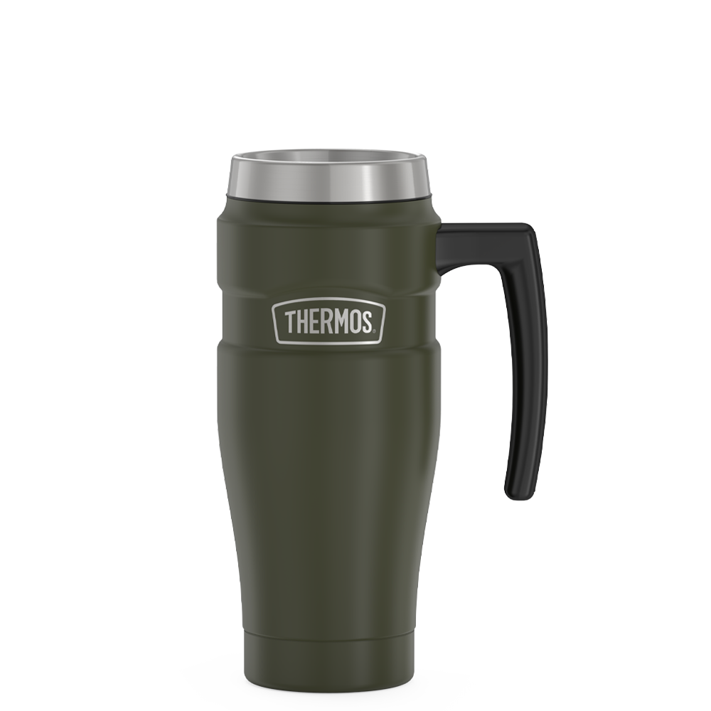 16oz Stainless Steel Travel Mug  Vacuum Insulated Mug with DrinkLock™ Lid  – Thermos Brand