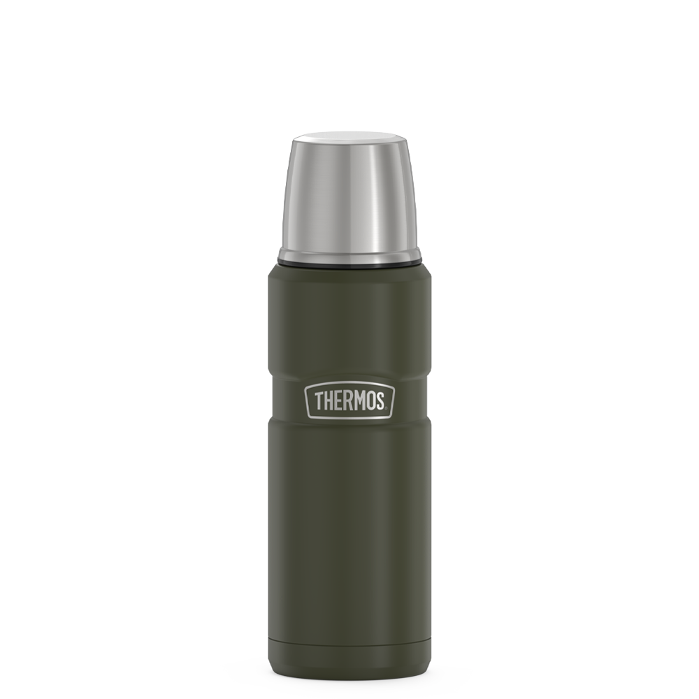 THERMOS Stainless King Vacuum-Insulated Drink Bottle, 24 Ounce, Matte Steel