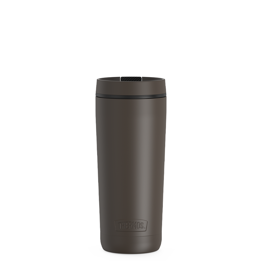 THERMOS ALTA SERIES Stainless Steel Tumbler 18 Ounce, Matte Steel/Espresso  Black