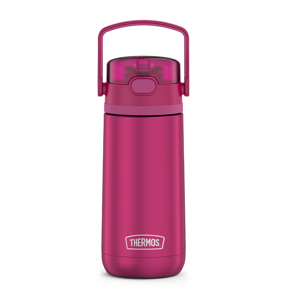 14 ounce Thermos Kids Stainless Steel Water Bottle, Aubergine.