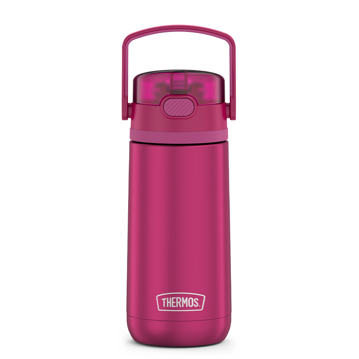 14 ounce Thermos Kids Stainless Steel Water Bottle, Aubergine.