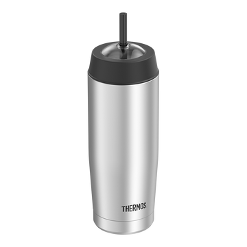 Stainless steel thermos cup straw cup 591ml (White)