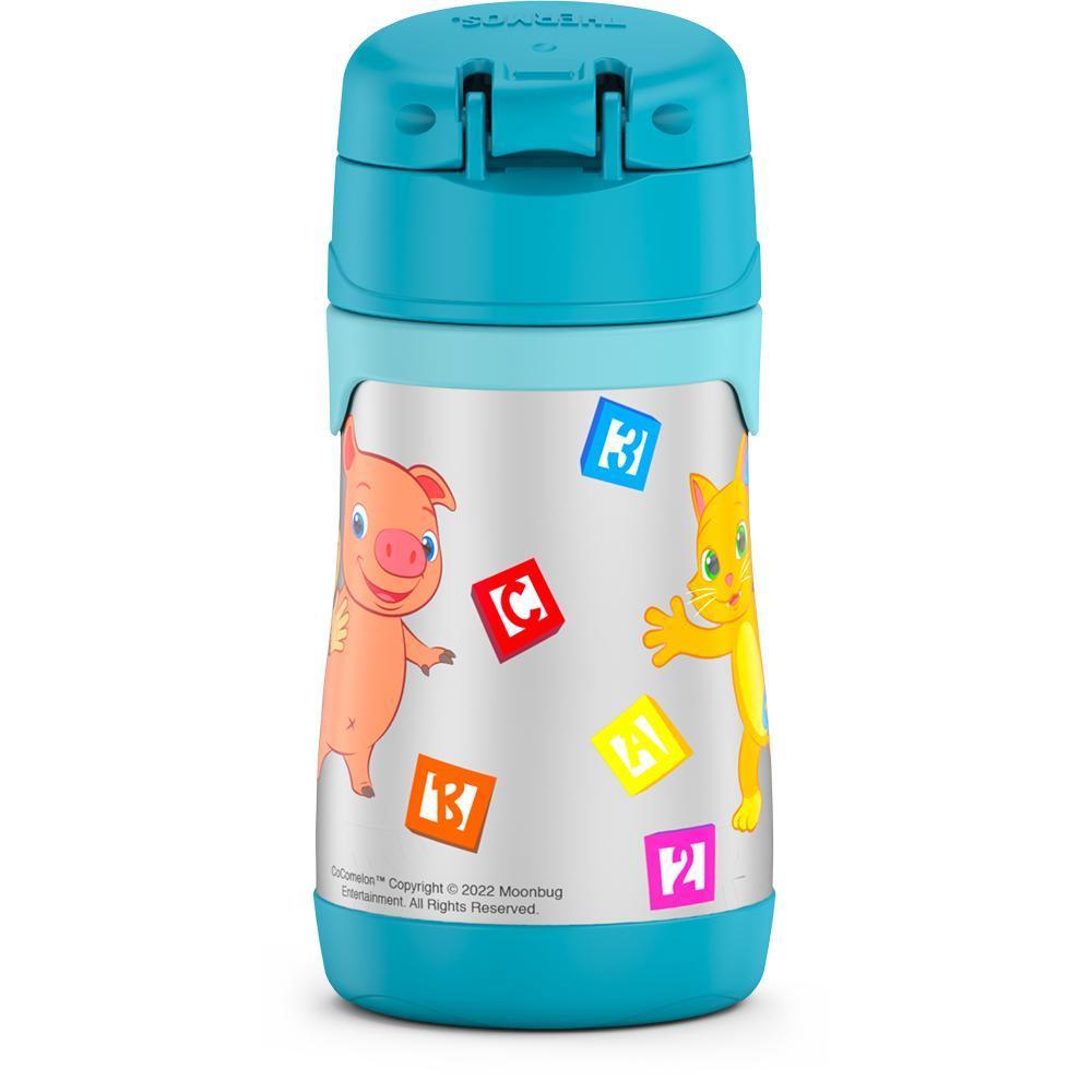 Portable 380ML Kids Thermos With Straw Cute 304 Stainless Steel