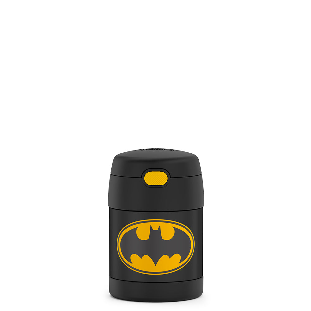 Thermos Kids Stainless Steel Vacuum Insulated Funtainer Straw bottle, Batman,  12oz 