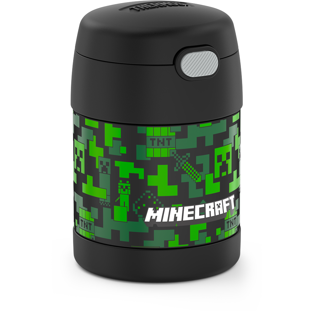 Thermos Minecraft 10oz FUNtainer Food Jar with Spoon - Black 10 oz