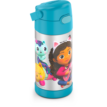 Thermos Funtainer 12 Ounce Stainless Steel Vacuum Insulated Kids Straw  Bottle Baby Shark 