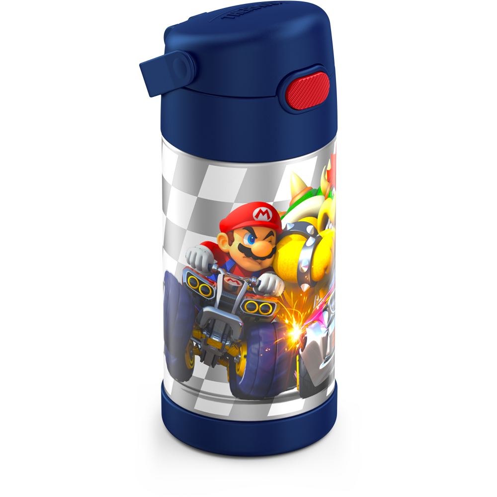 Skater Thermos Water Bottle 2way for Children Super Mario 430ml