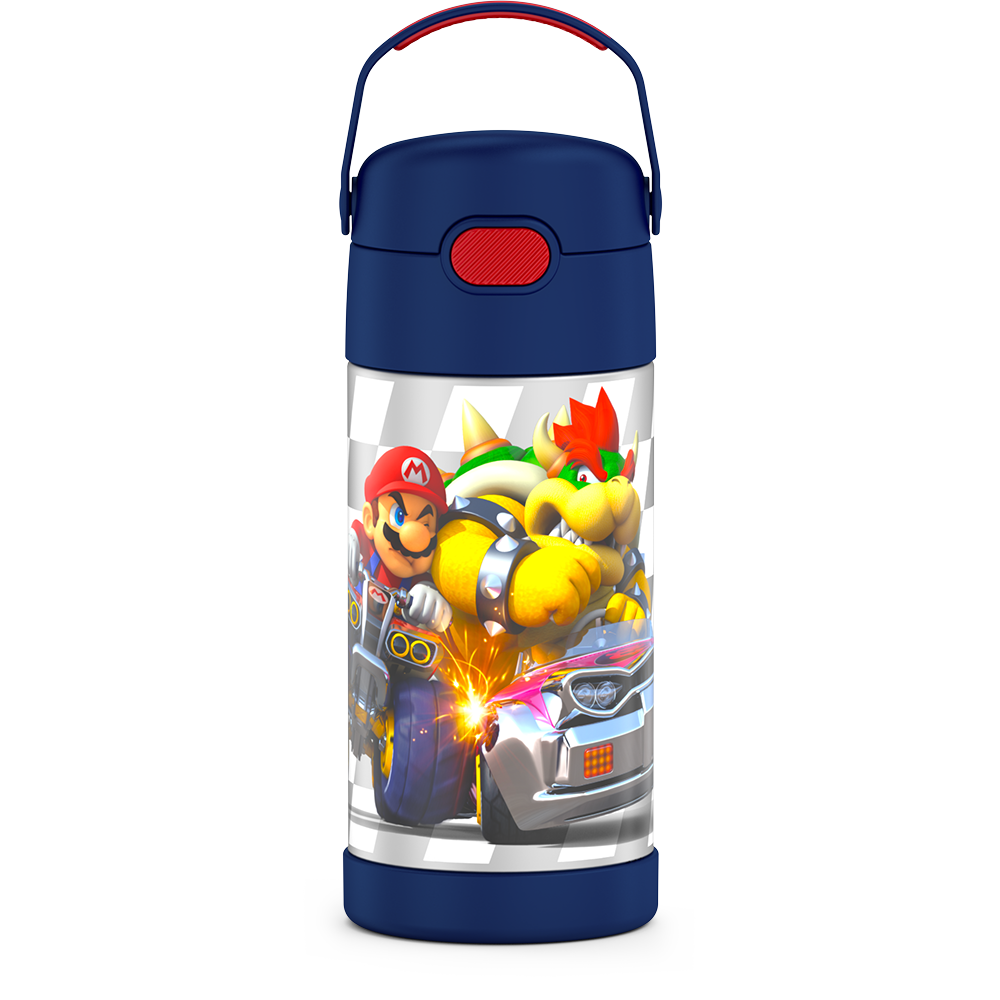 Set Of 6, Thermos Mario Kart 12Oz Funtainer Water Bottle With Bail