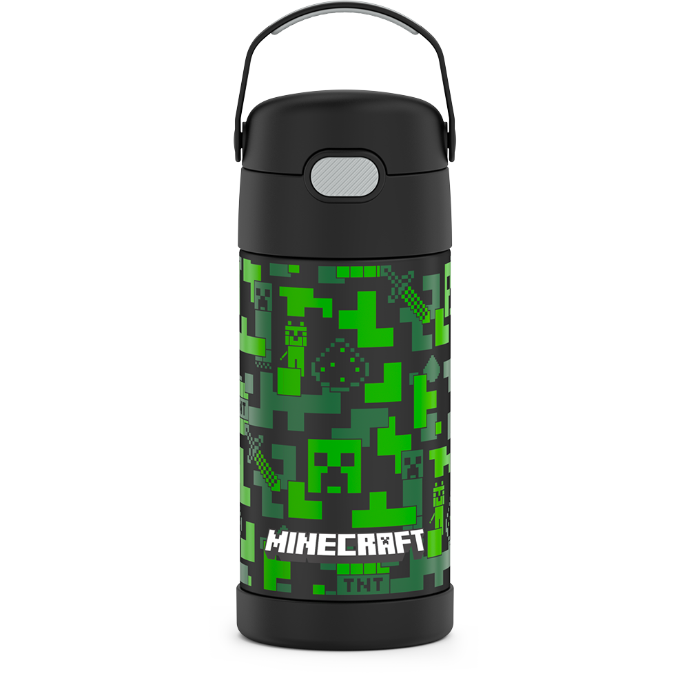 Thermos FUNtainer 12 oz Straw Bottle - Minecraft
