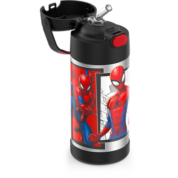 Thermos - Stainless Steel Insulated 12 Oz. Straw Bottle, Spiderman