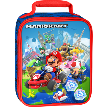 Nintendo Mario Kart Boy's Girl's Soft Insulated School Lunch Box (Blue, One Size)